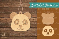 Panda Laser Cut Ornament SVG Bundle - CraftNest - Digital Crafting and Art