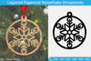 Papercut Christmas Snowflake Ornament SVG Bundle