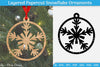 Papercut Christmas Snowflake Ornament SVG Bundle