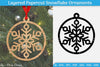 Papercut Christmas Snowflake Ornament SVG Bundle