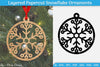 Papercut Christmas Snowflake Ornament SVG Bundle