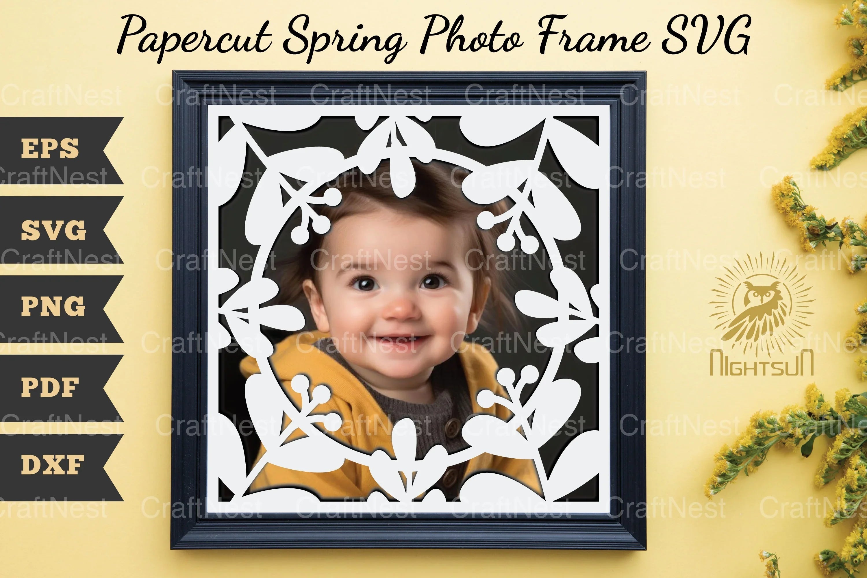 Papercut Spring Photo Frame SVG Bundle - CraftNest - Digital Crafting and Art