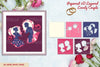 Papercut 3D Layered Lovely Couple Clipart Bundle