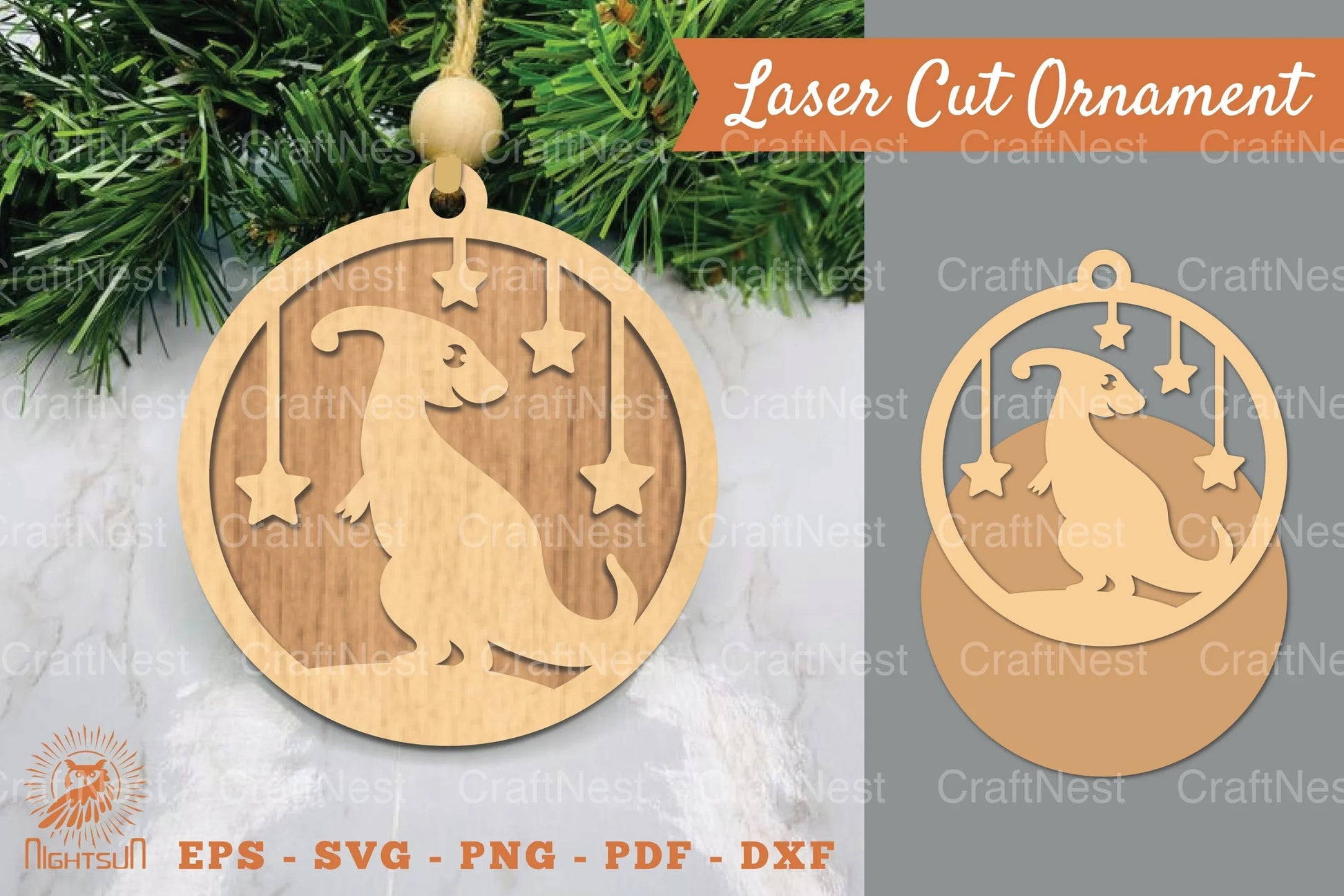Parasaurolophus Laser Cut Ornament Clipart Bundle - CraftNest - Digital Crafting and Art
