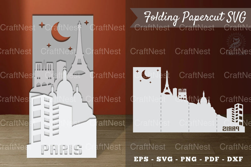 Paris City Papercut SVG Bundle - CraftNest - Digital Crafting and Art
