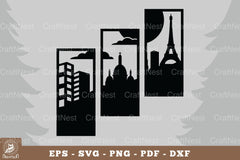 Paris City View Home Decor Clipart Bundle - CraftNest - Digital Crafting and Art