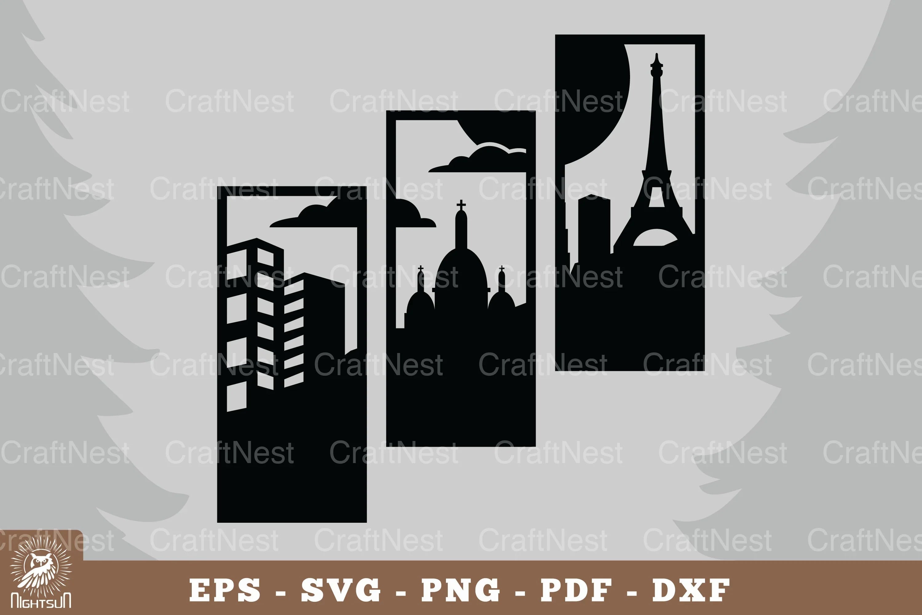 Paris City View Home Decor Clipart Bundle - CraftNest - Digital Crafting and Art