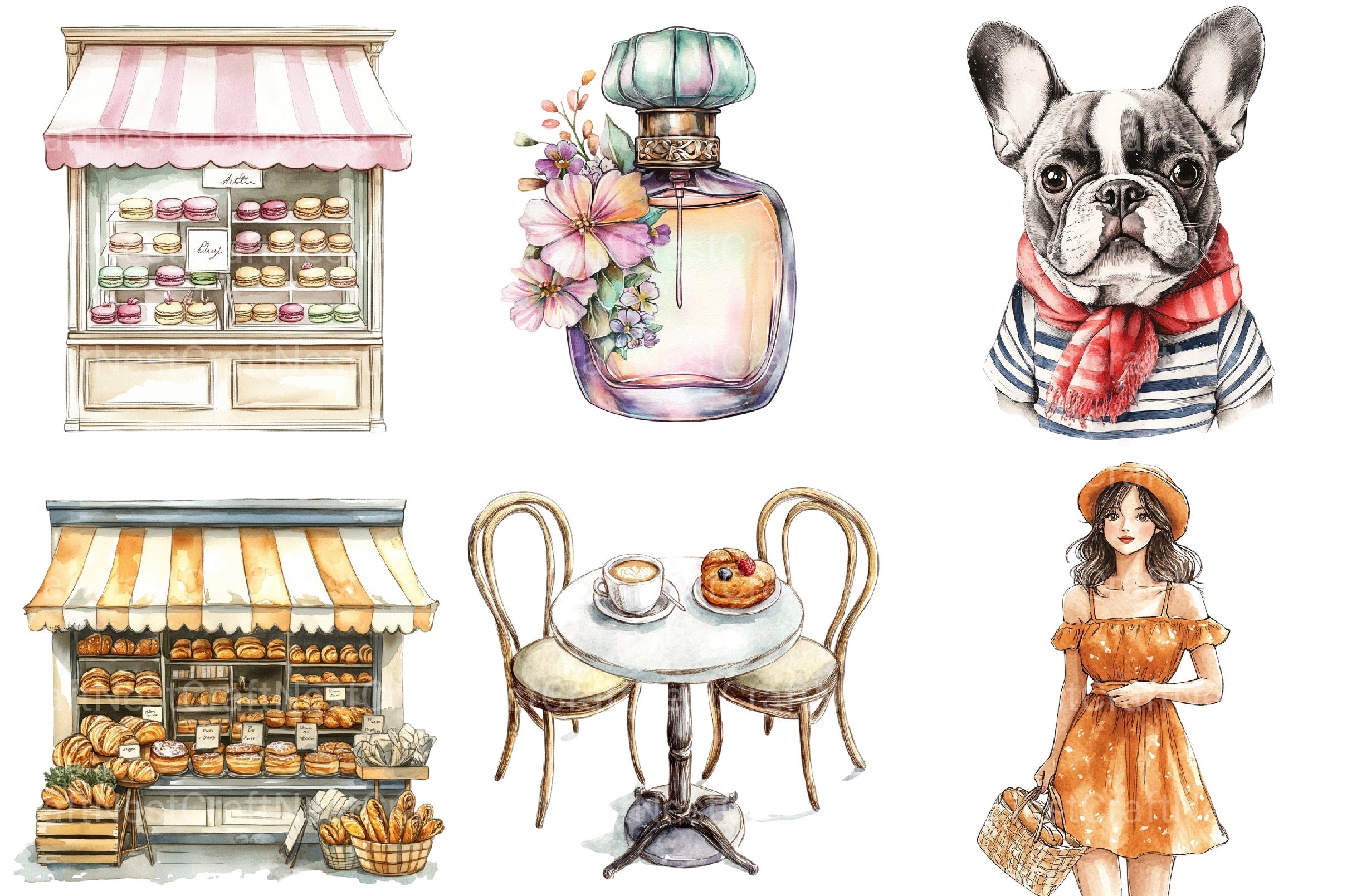 Parisian Summer Clipart Bundle 2