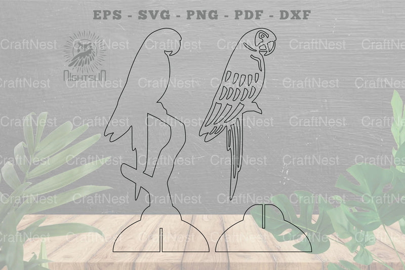 Parrot Laser Cut Home Decor Clipart Bundle - CraftNest - Digital Crafting and Art