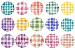 Pastel Gingham Circles Clipart Bundle - CraftNest - Digital Crafting and Art