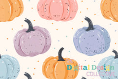 Pastel Pumpkins Digital Paper - CraftNest - Digital Crafting and Art