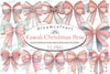 Pastel Kawaii Christmas Bow Clipart Bundle