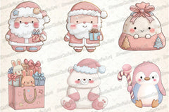 Pastel Kawaii Christmas Clipart Bundle - CraftNest - Digital Crafting and Art