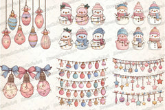 Pastel Kawaii Christmas Lights Clipart Bundle - CraftNest - Digital Crafting and Art