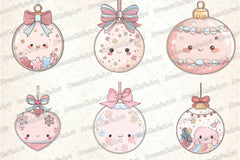 Pastel Kawaii Christmas Ornament Clipart Bundle - CraftNest - Digital Crafting and Art