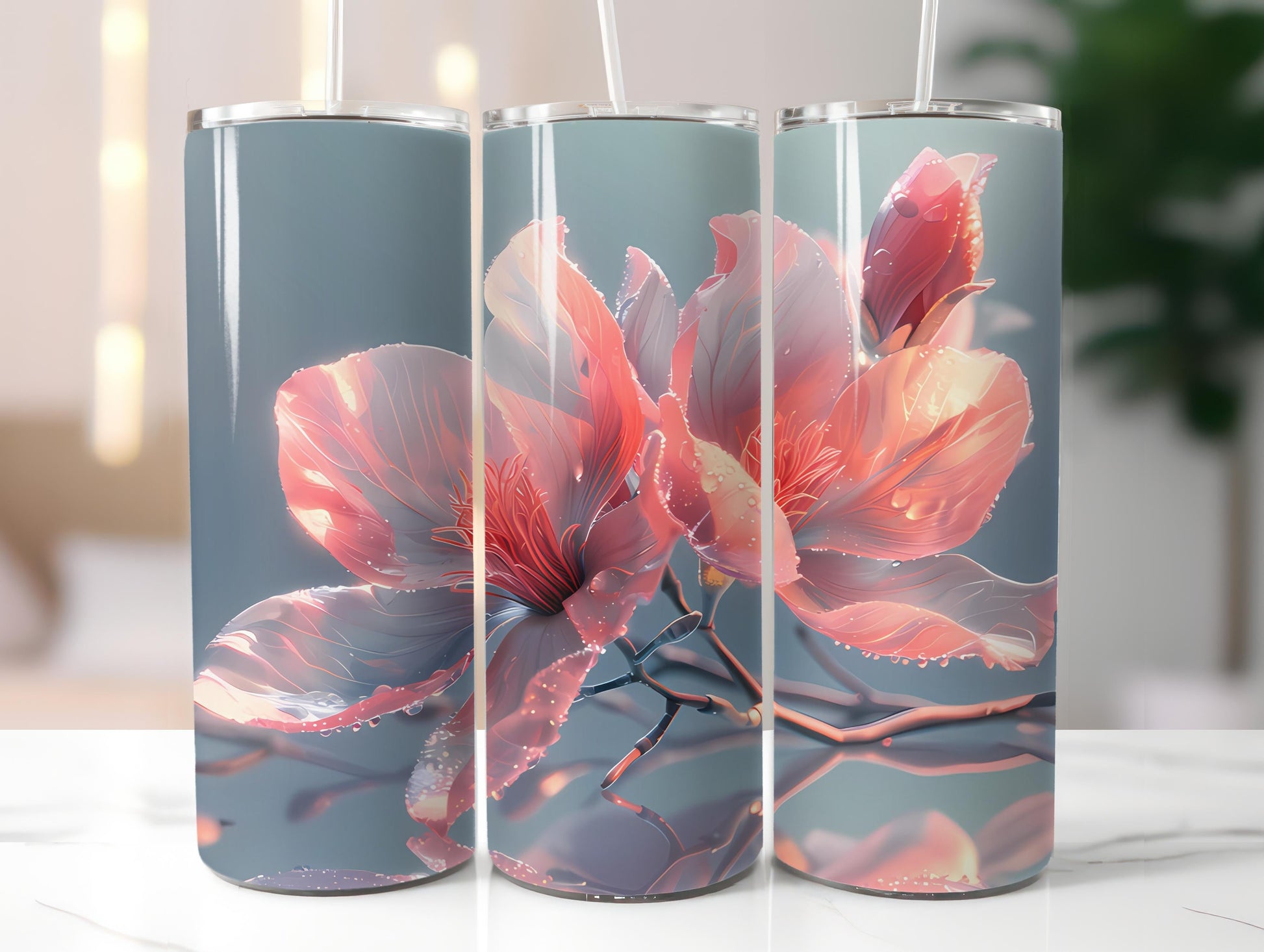 Pastel Flowers Tumbler Wrap - CraftNest - Digital Crafting and Art