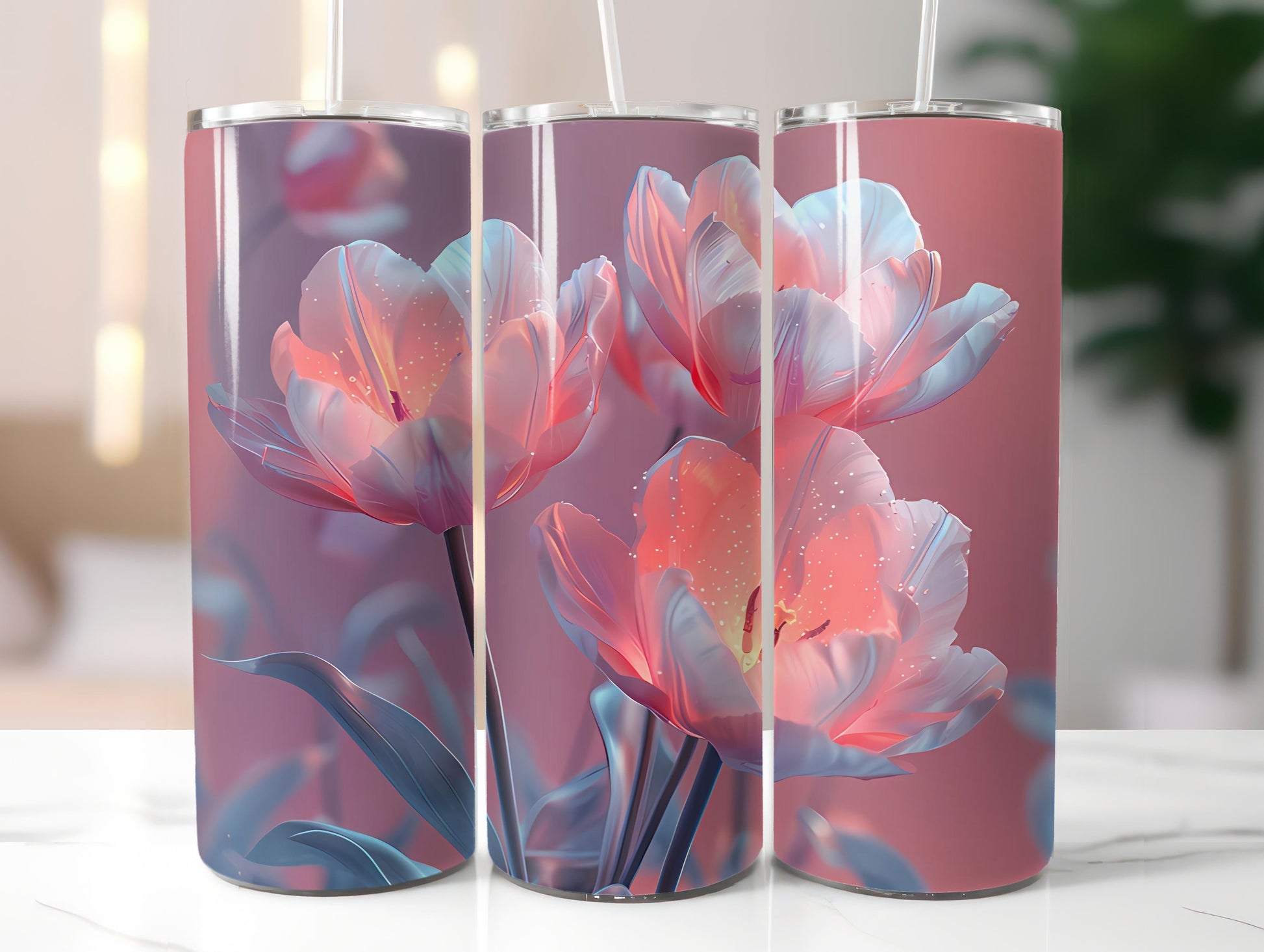 Pastel Flowers Tumbler Wrap - CraftNest - Digital Crafting and Art