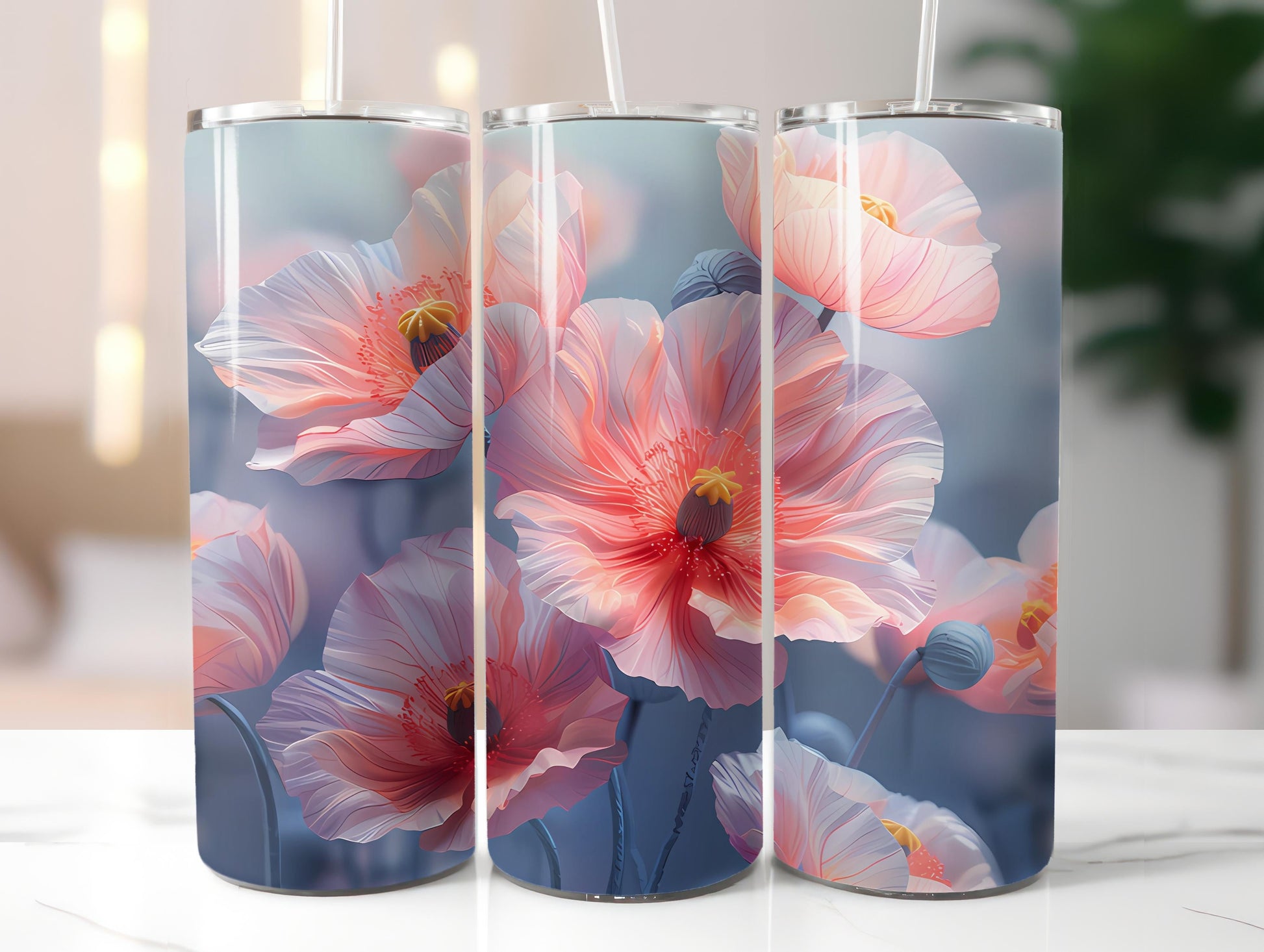 Pastel Flowers Tumbler Wrap - CraftNest - Digital Crafting and Art