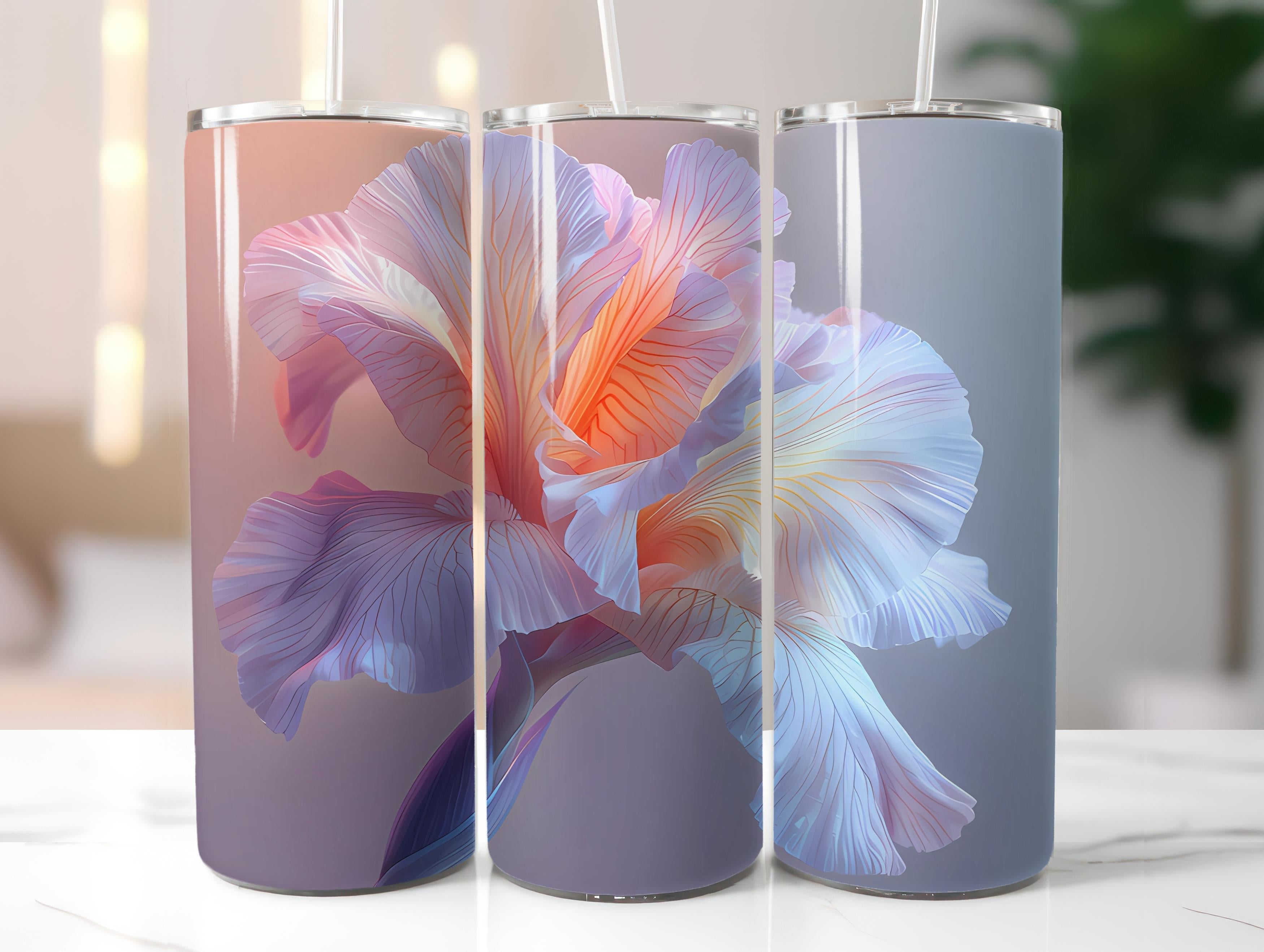Pastel Flowers Tumbler Wrap - CraftNest - Digital Crafting and Art