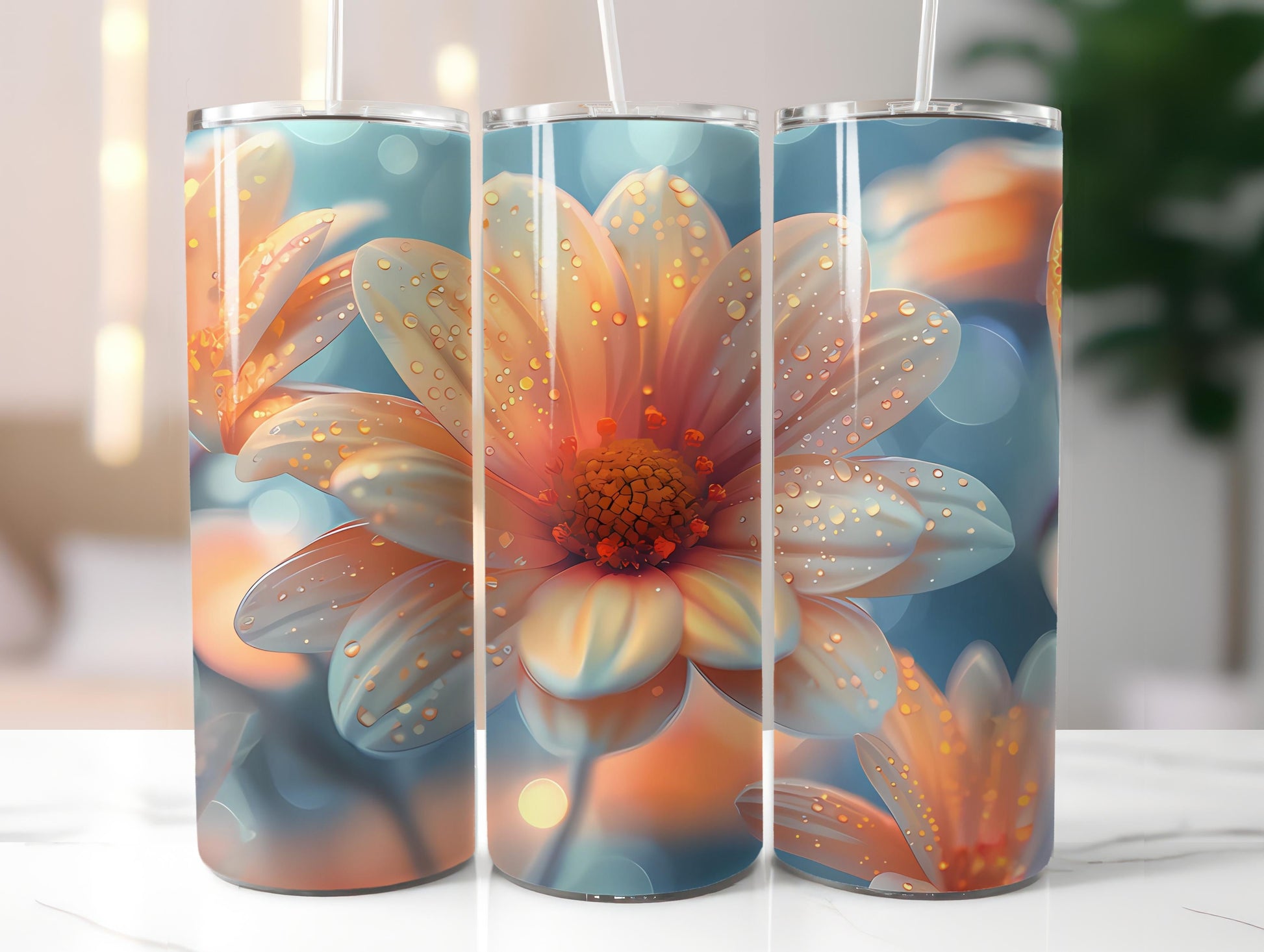 Pastel Flowers Tumbler Wrap - CraftNest - Digital Crafting and Art