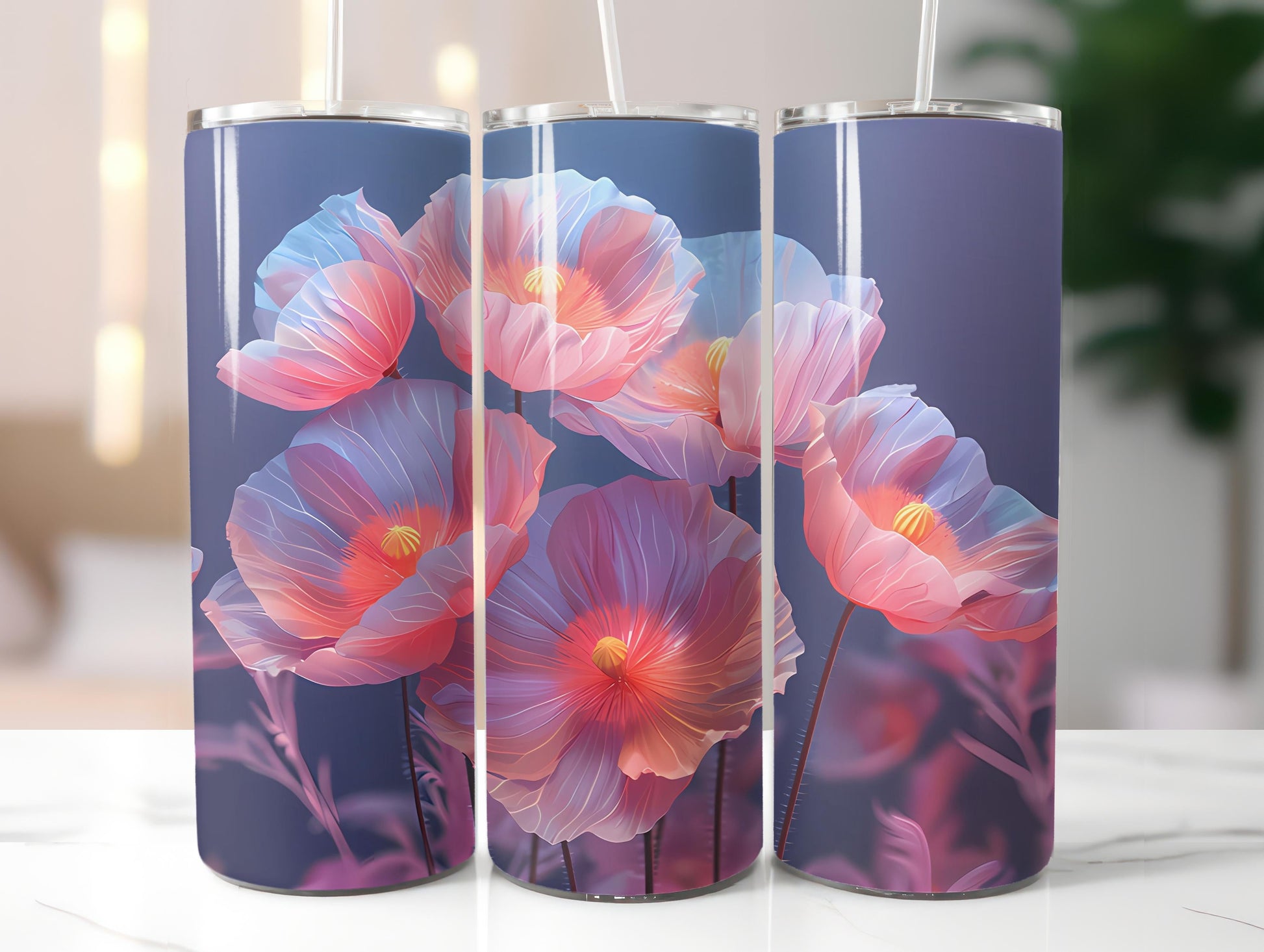 Pastel Flowers Tumbler Wrap - CraftNest - Digital Crafting and Art