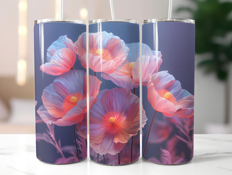 Pastel Flowers Tumbler Wrap - CraftNest - Digital Crafting and Art