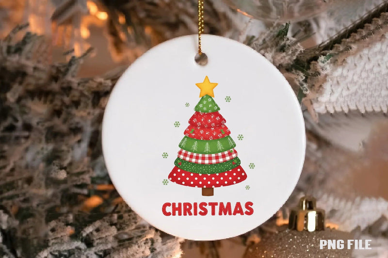 Patchwork Christmas Tree Holiday Clipart Bundle - CraftNest - Digital Crafting and Art