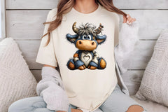 Patchwork Highland Cow Clipart Bundle - CraftNest - Digital Crafting and Art