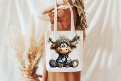 Patchwork Highland Cow Clipart Bundle - CraftNest - Digital Crafting and Art