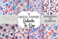Patriotic Tie Dye Seamless Digital Paper - CraftNest - Digital Crafting and Art