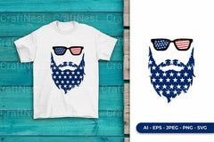 Patriotic Bearded Man Clipart Bundle - CraftNest - Digital Crafting and Art