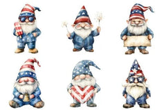Patriotic Gnomes Clipart Bundle 55 - CraftNest - Digital Crafting and Art