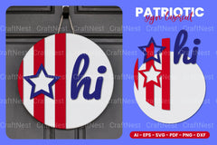 Patriotic Round Sign Laser Cut SVG Bundle - CraftNest - Digital Crafting and Art