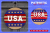 Patriotic Round Sign Laser Cut SVG Bundle - Clipart Bundle