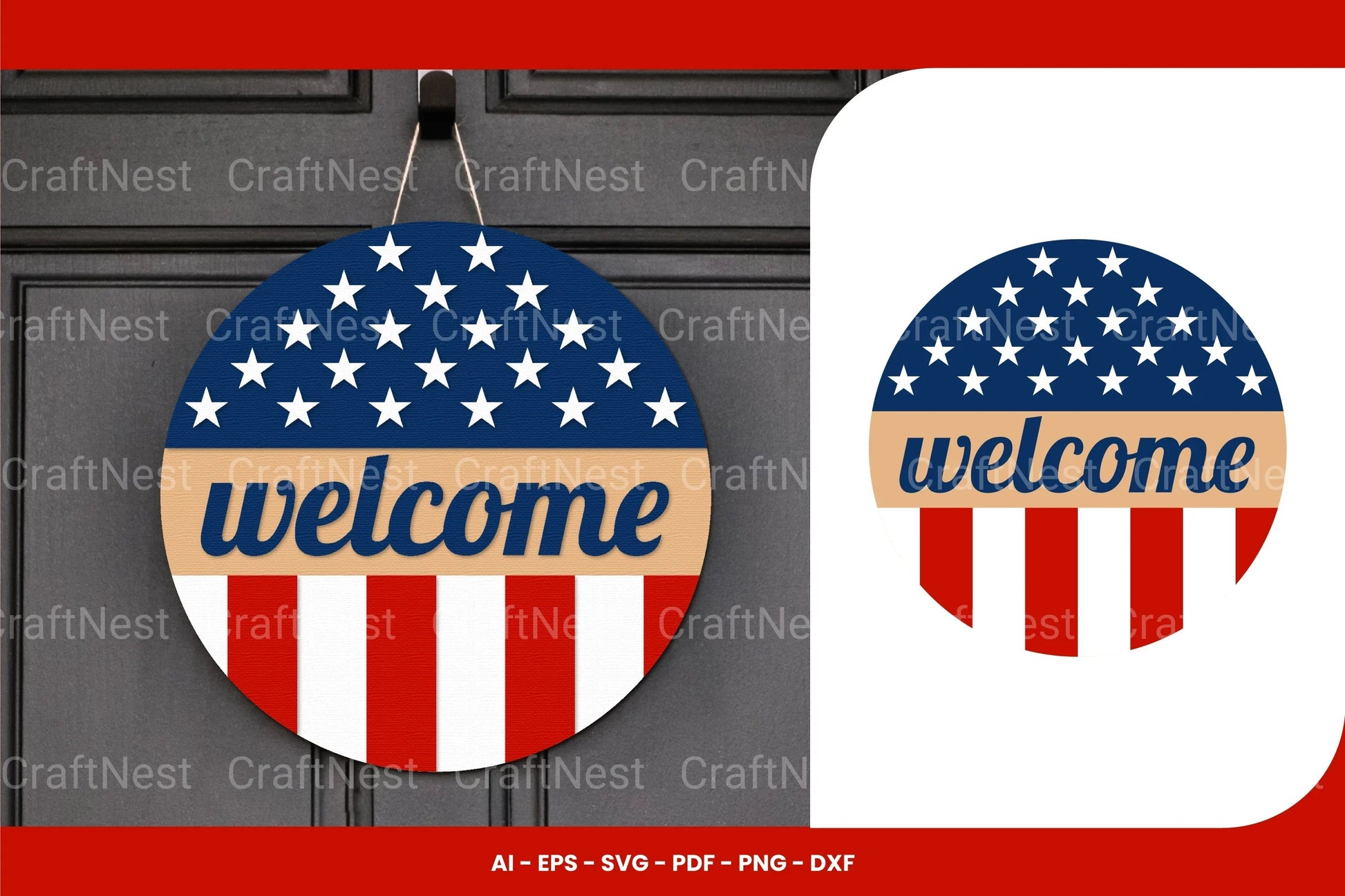Patriotic Sign Lasercut SVG Bundle - CraftNest - Digital Crafting and Art