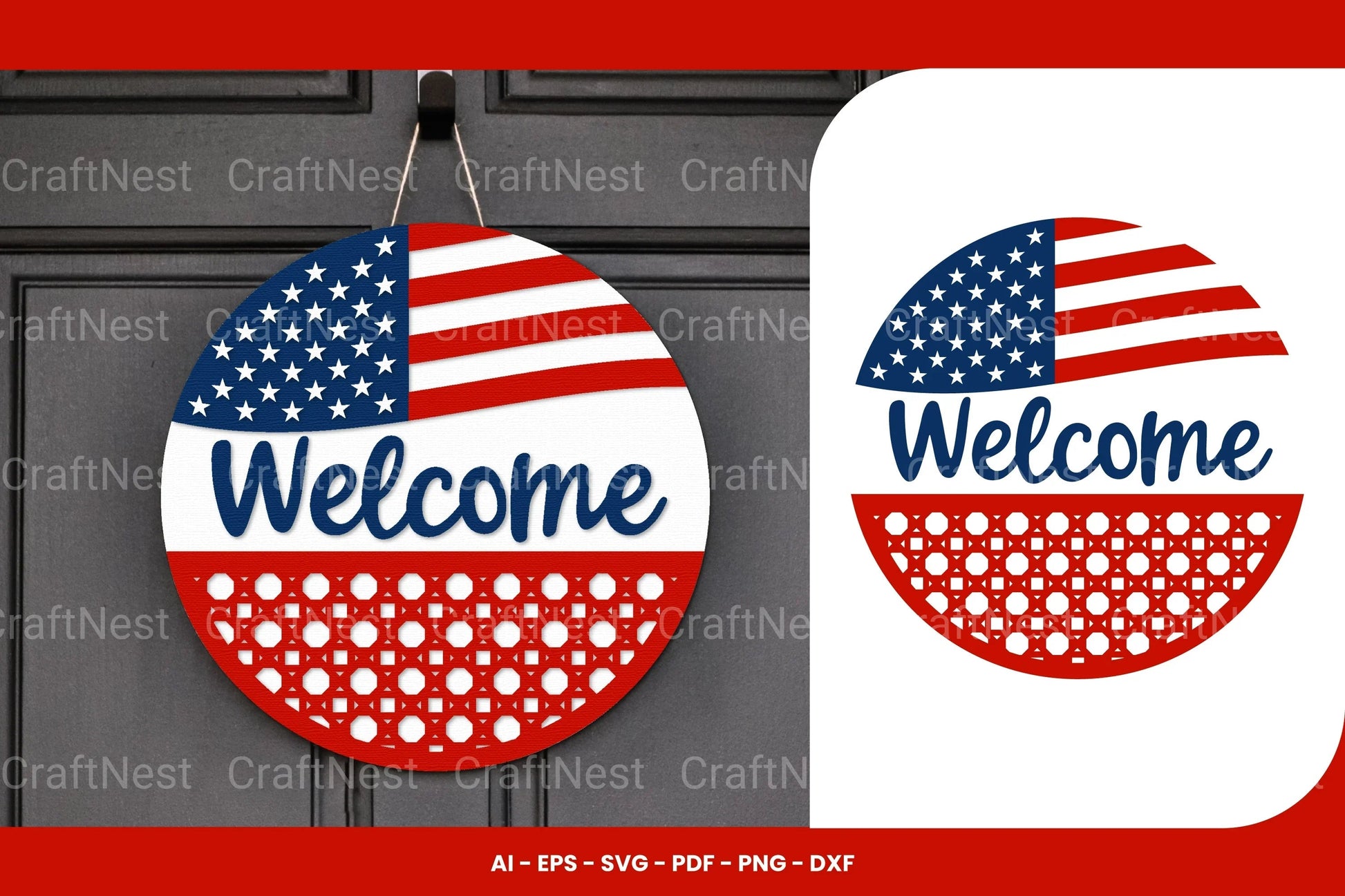 Patriotic Sign Laser Cut SVG Bundle - Clipart Bundle - CraftNest - Digital Crafting and Art