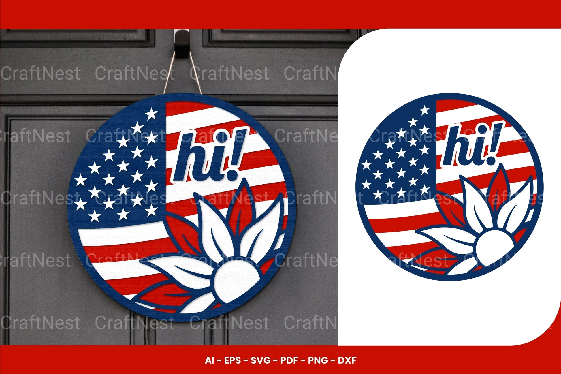 Patriotic Sign Laser Cut SVG Bundle - CraftNest - Digital Crafting and Art