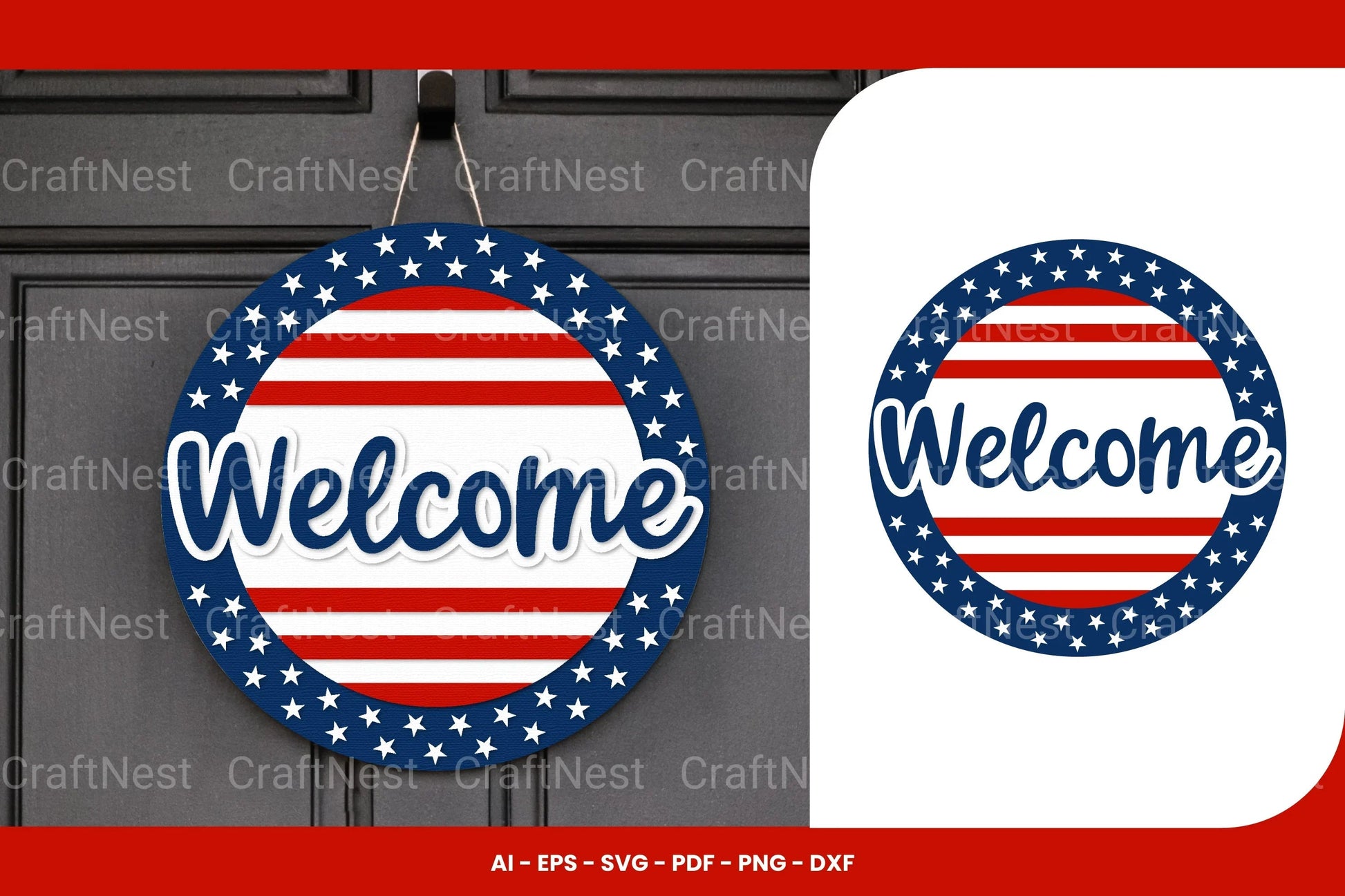 Patriotic Sign Laser Cut SVG Bundle - CraftNest - Digital Crafting and Art