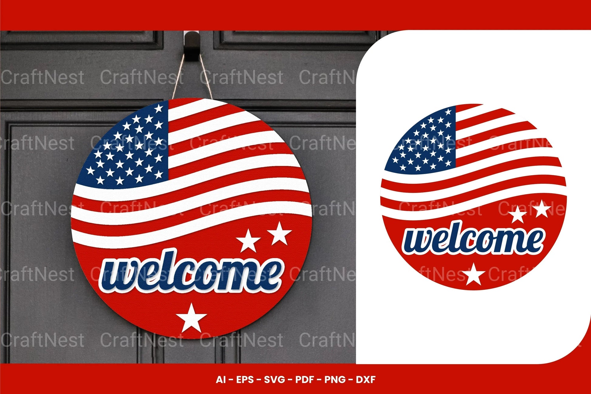 Patriotic Sign Laser Cut SVG Bundle - CraftNest - Digital Crafting and Art