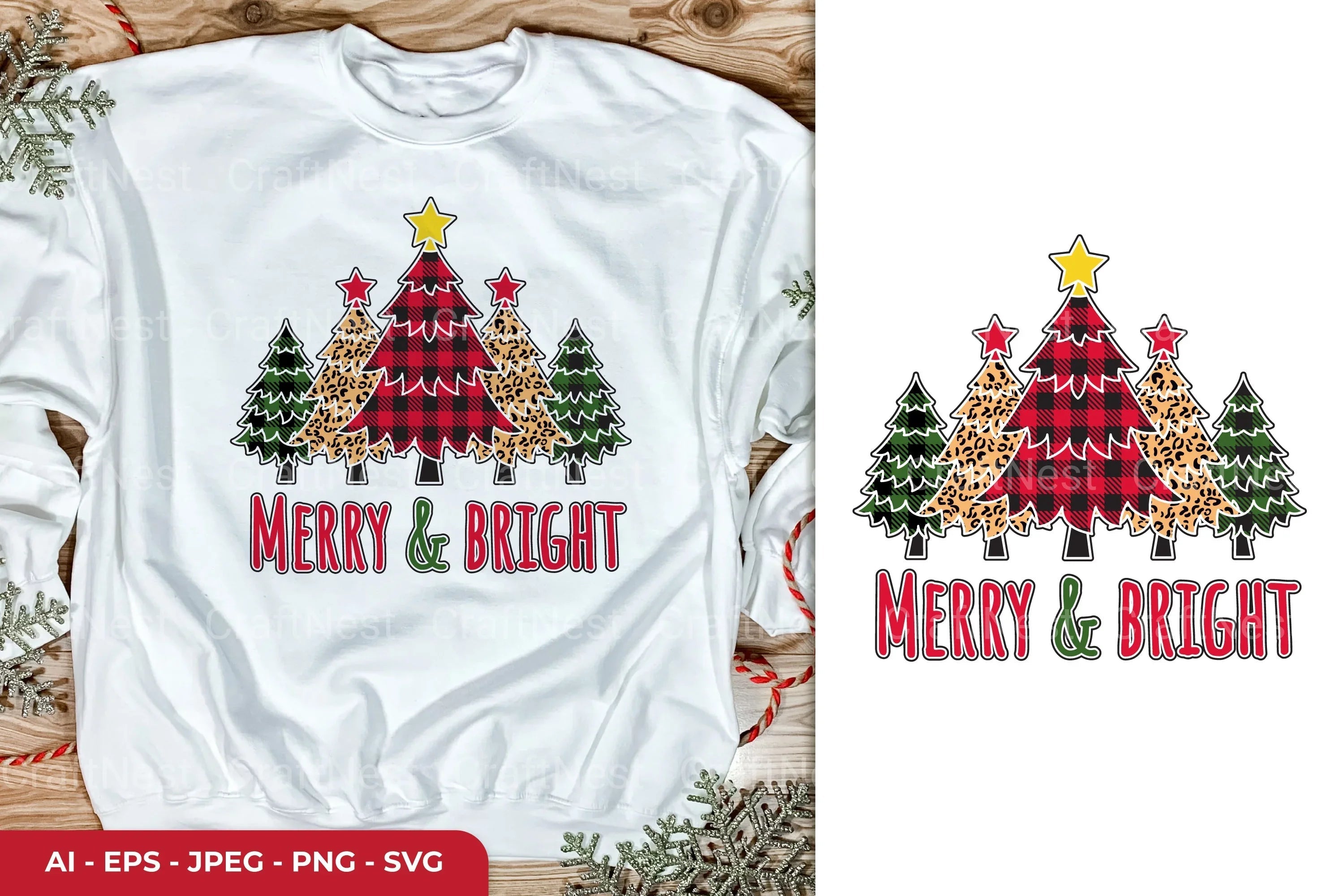 Patterned Christmas Tree SVG Bundle - CraftNest - Digital Crafting and Art