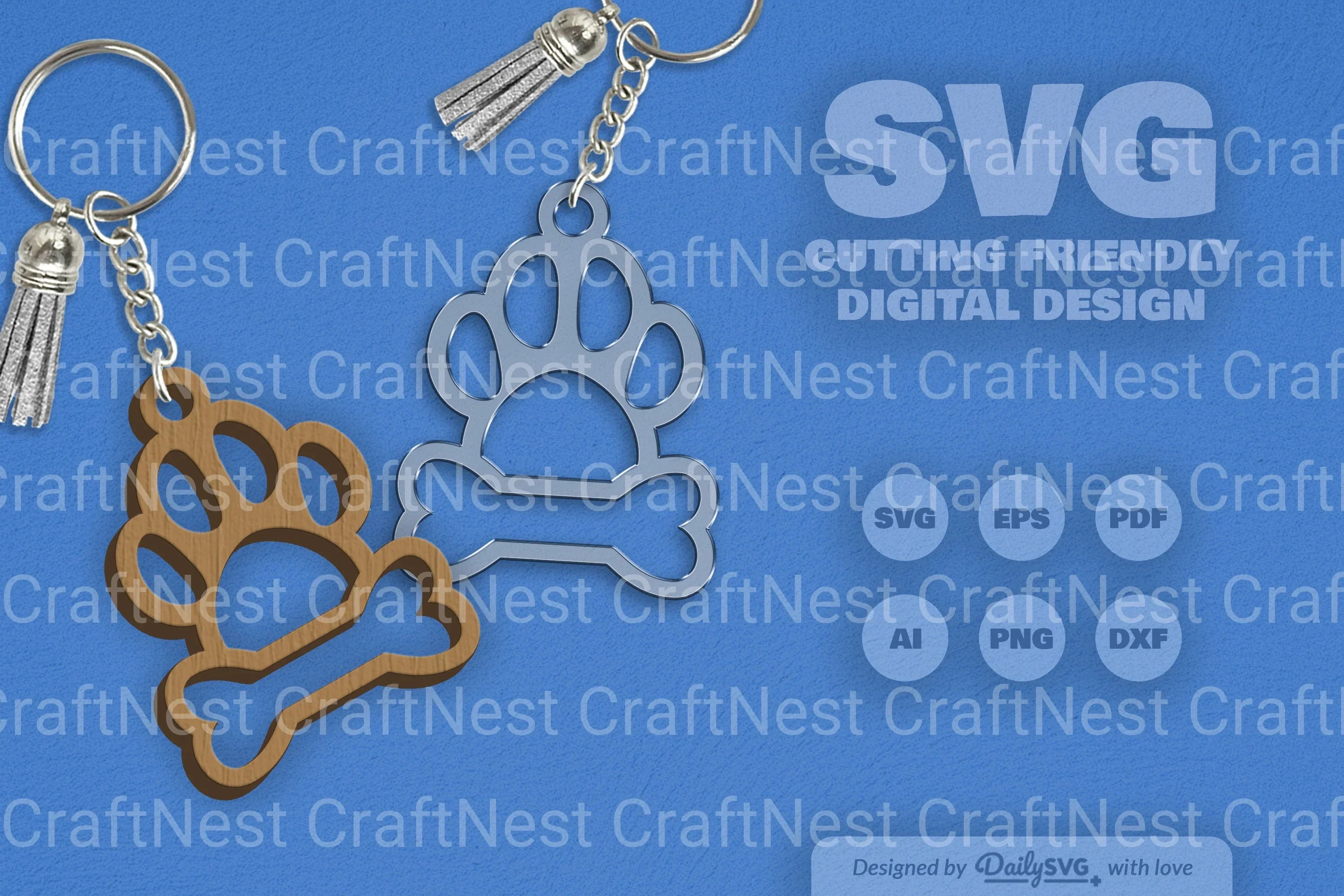 SVG Paw Print SVG Bundle for Crafts