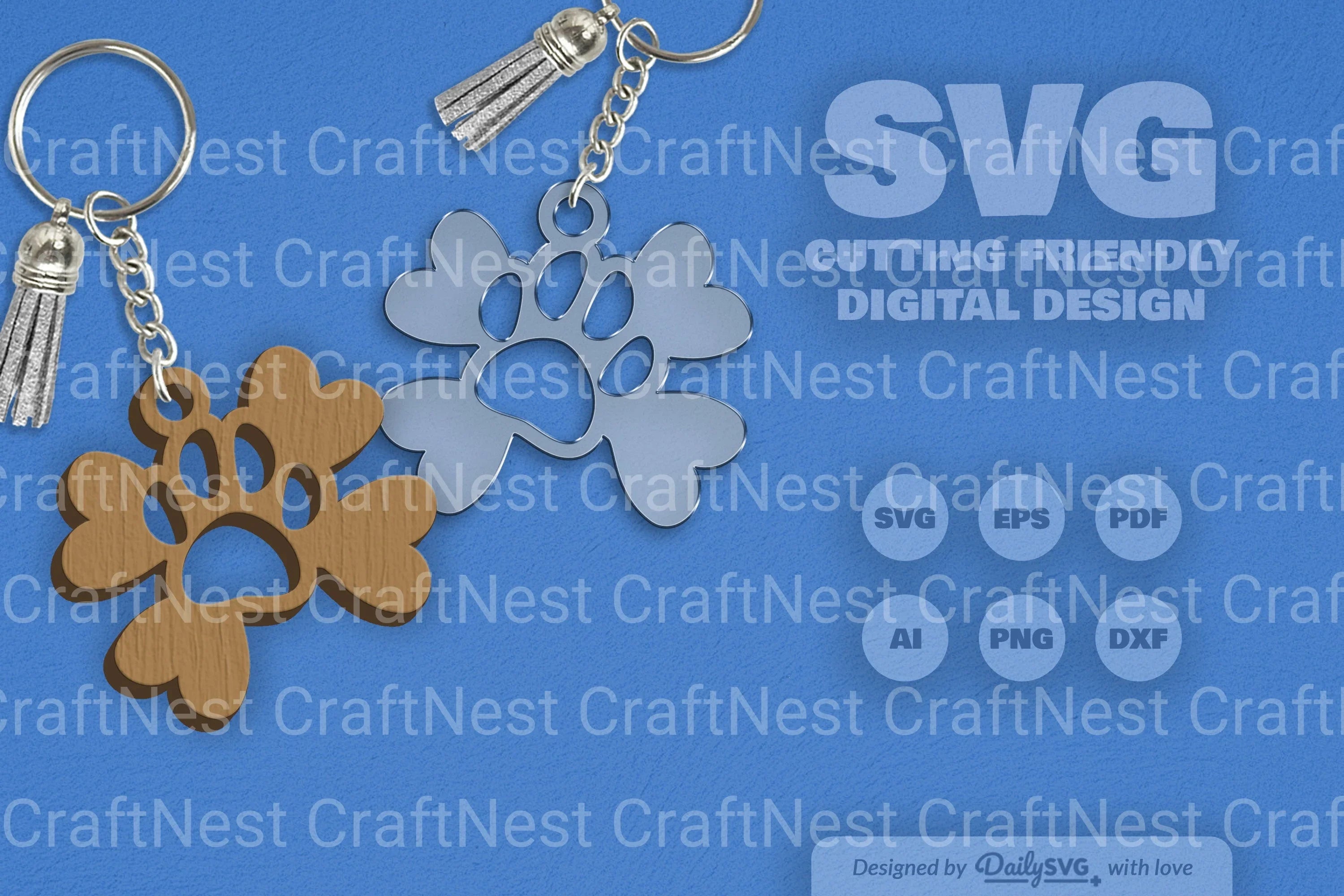 Paw SVG Bundle for Crafting