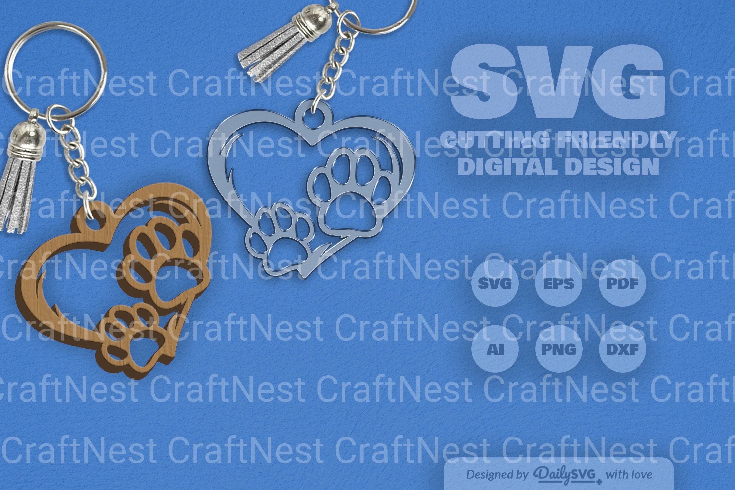 Paw SVG Bundle for Crafting