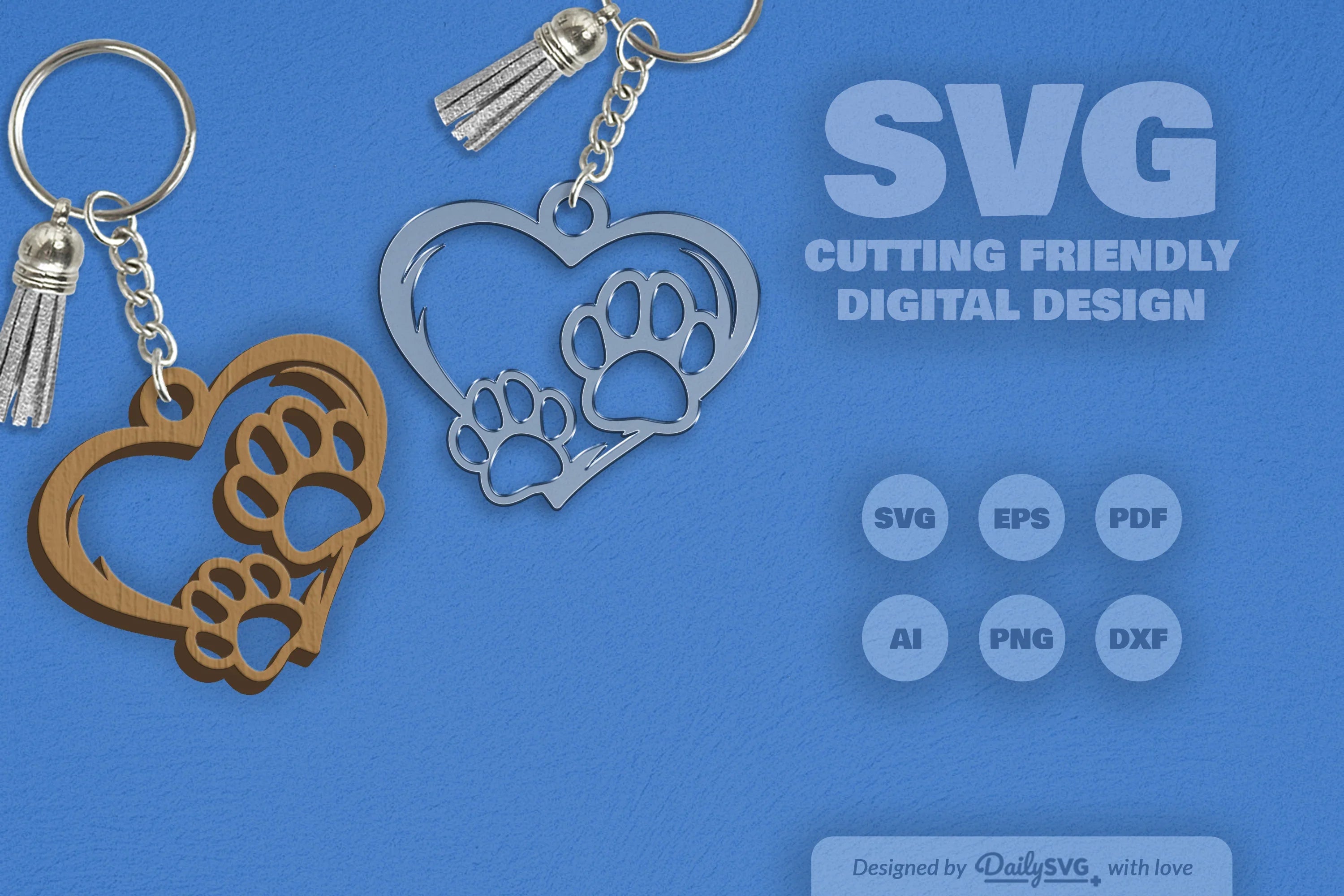 Paw SVG Bundle for Crafting 4 - CraftNest - Digital Crafting and Art