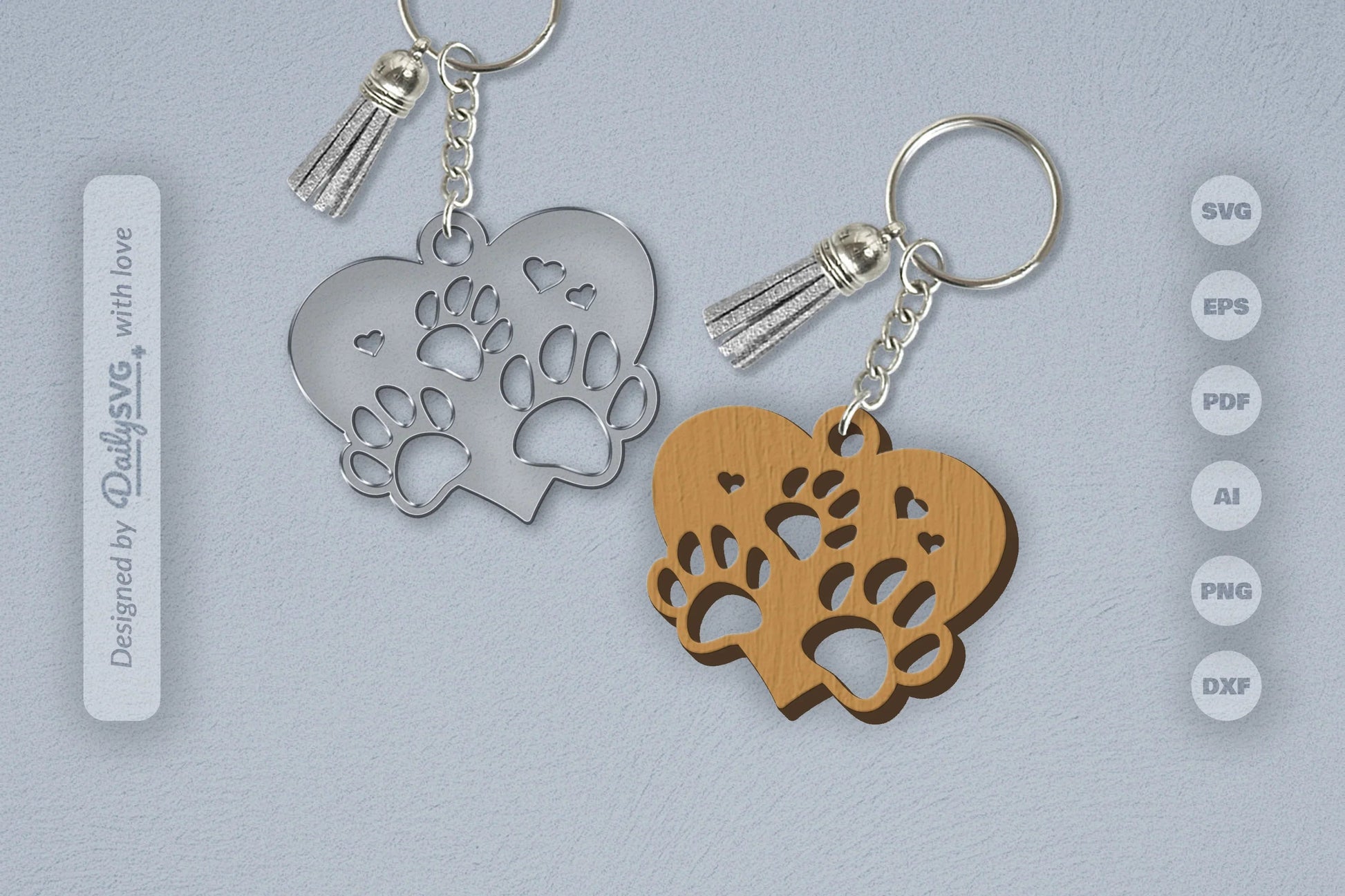 Paw SVG Bundle for Crafting 3 - CraftNest - Digital Crafting and Art