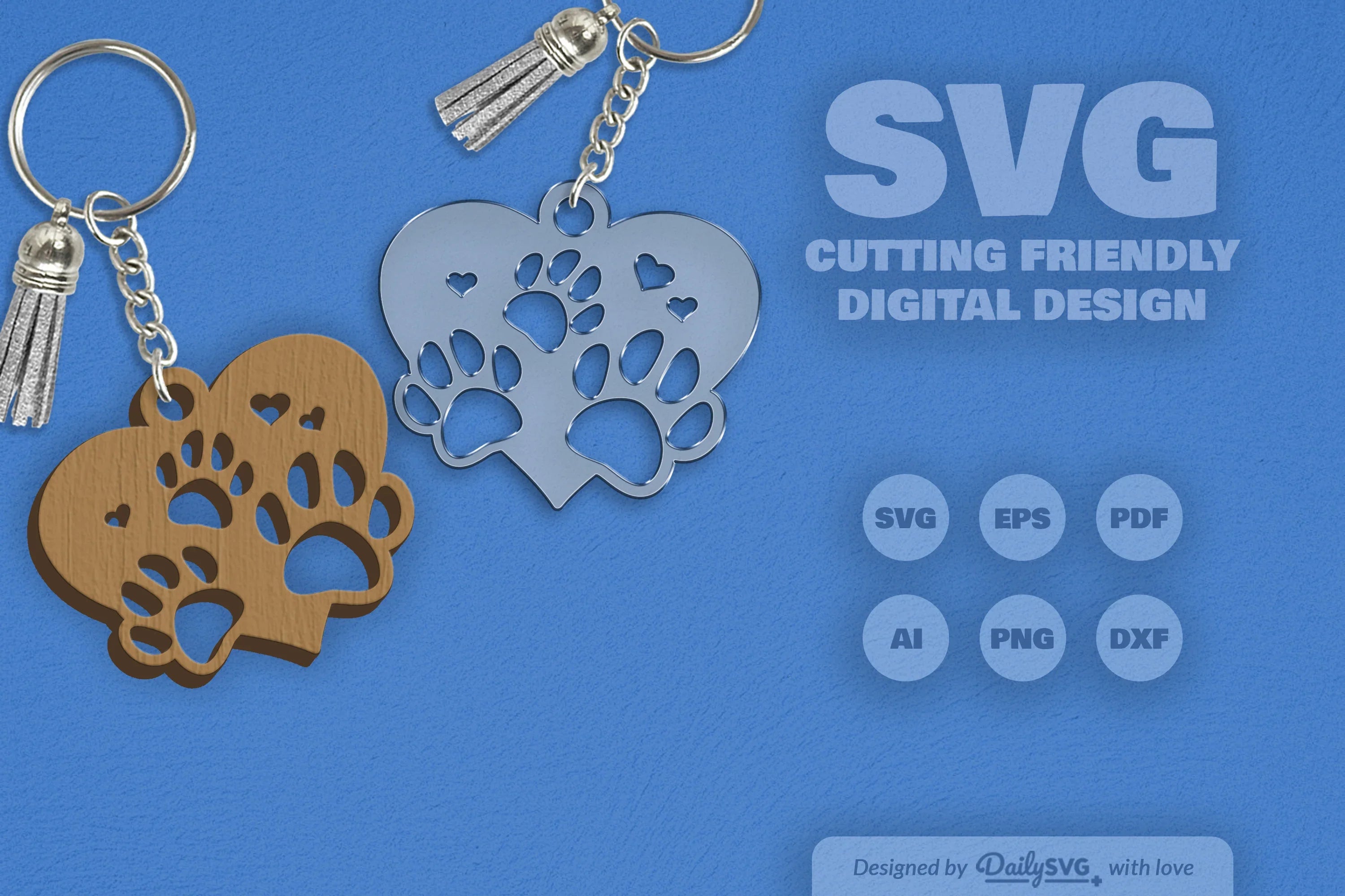 Paw SVG Bundle for Crafting 3 - CraftNest - Digital Crafting and Art