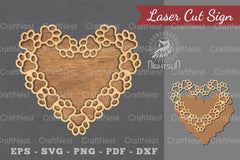 Paw Laser Cut Sign Clipart Bundle - CraftNest - Digital Crafting and Art