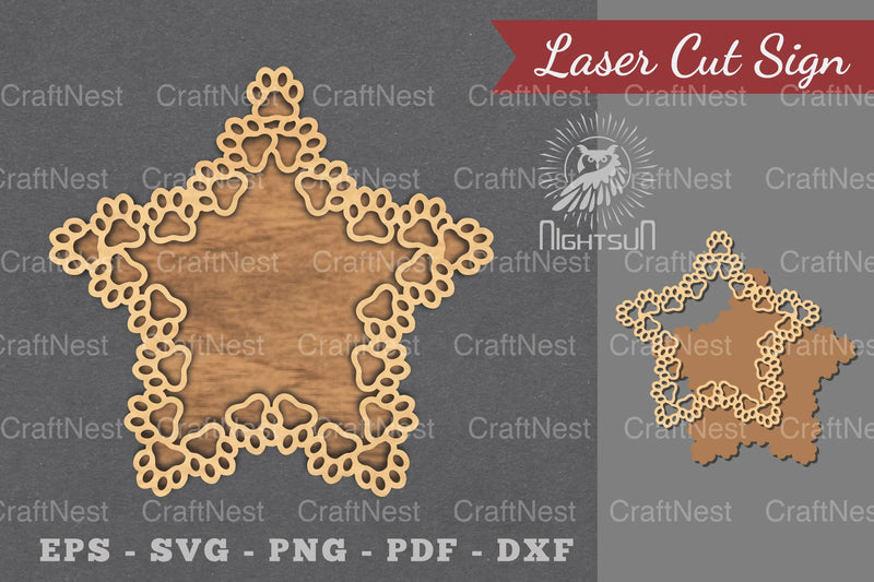 Paw Laser Cut Sign Clipart Bundle - CraftNest - Digital Crafting and Art