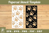 Paw Papercut Stencil Template Clipart Bundle