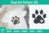 Paw Pixel Art Pattern Clipart Bundle